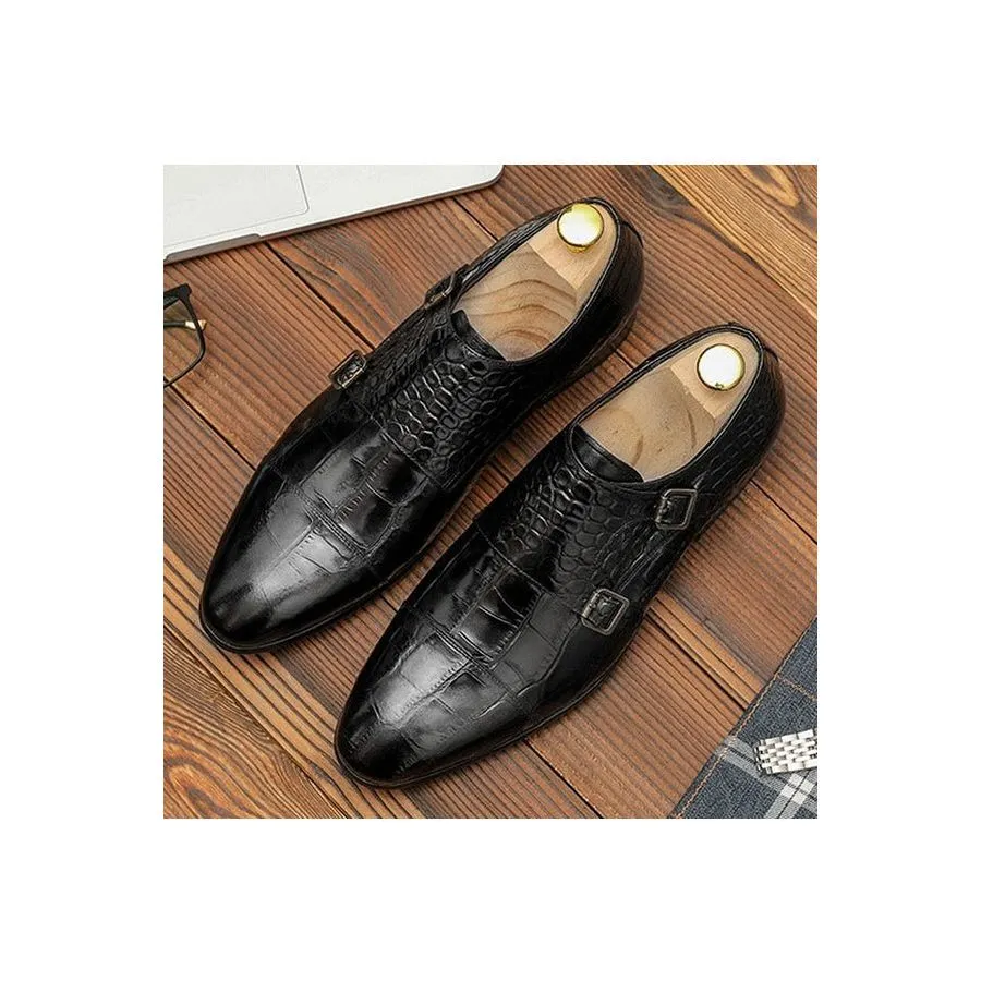 AlliLux Exotic Texture Dress Shoes