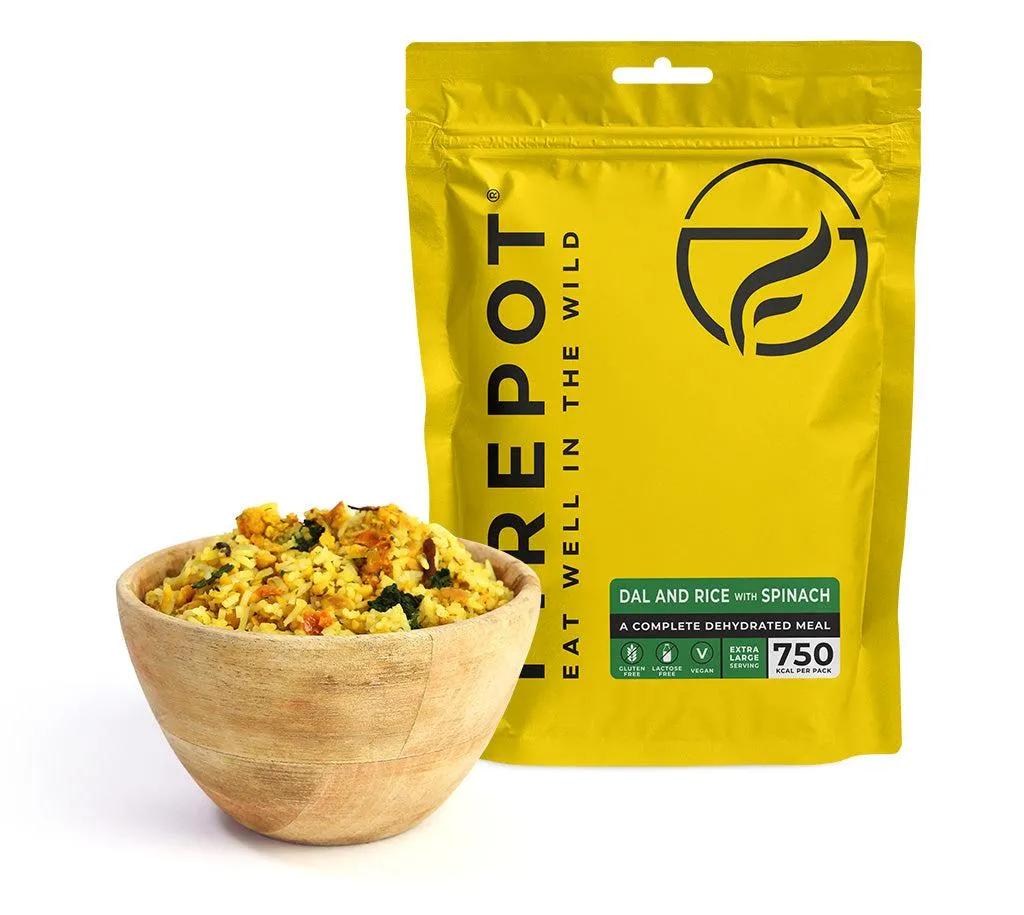 Firepot Dal and Rice with Spinach