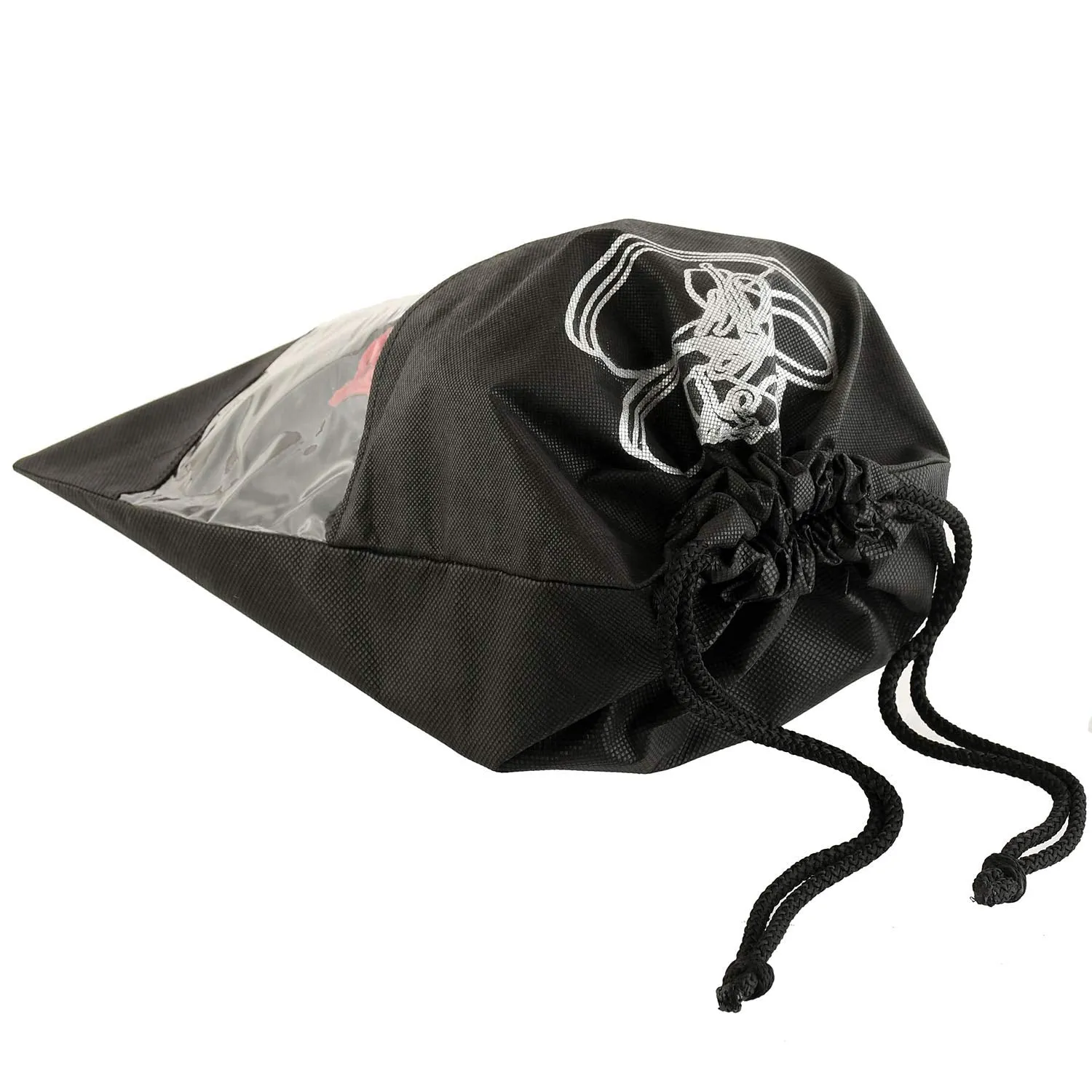 Kuber Industries 24 Piece Non Woven Travel Shoe Cover, String Bag Organizer, Black -CTMTC039489