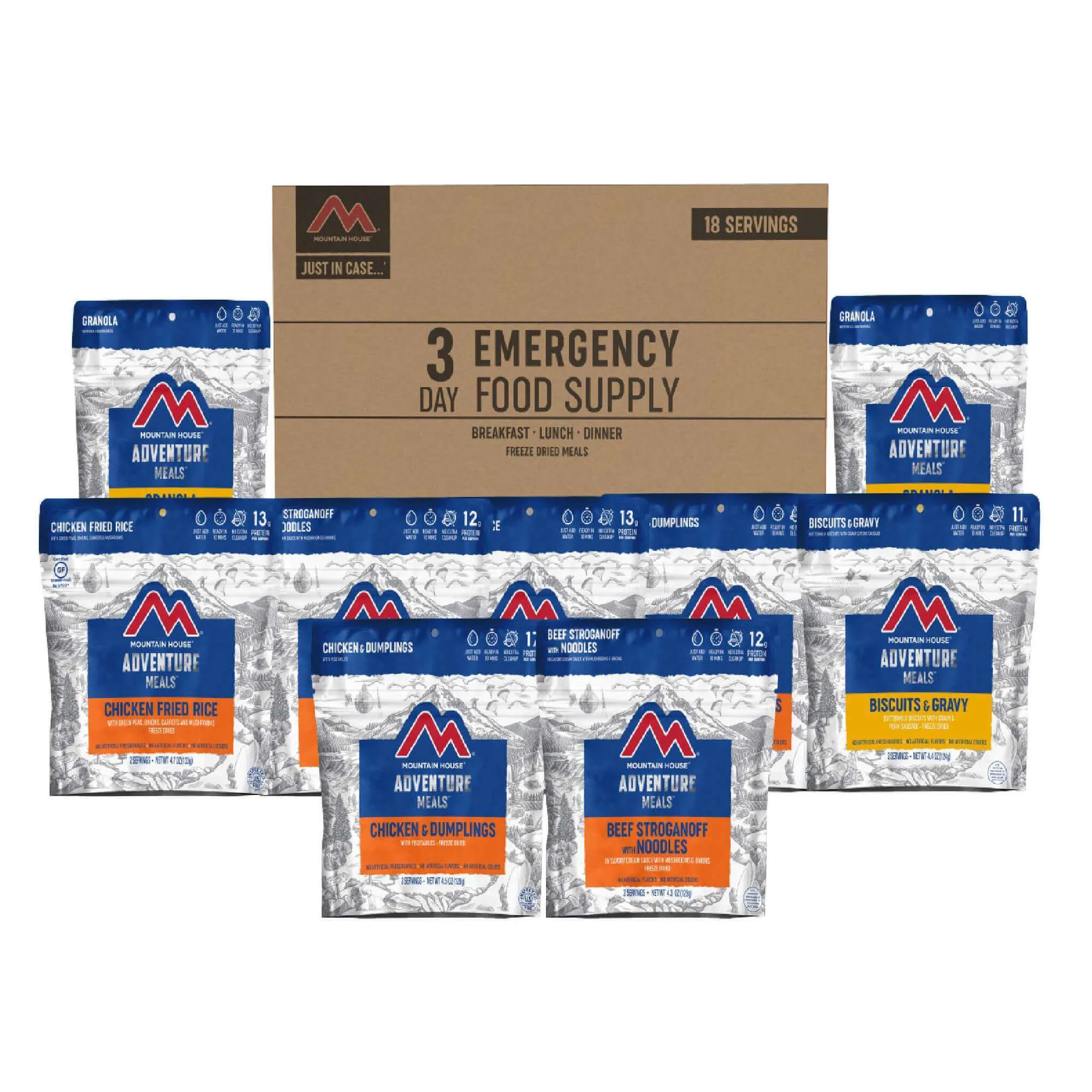 Mountain House - 3 Day Emergency Kit - 9 Pouches