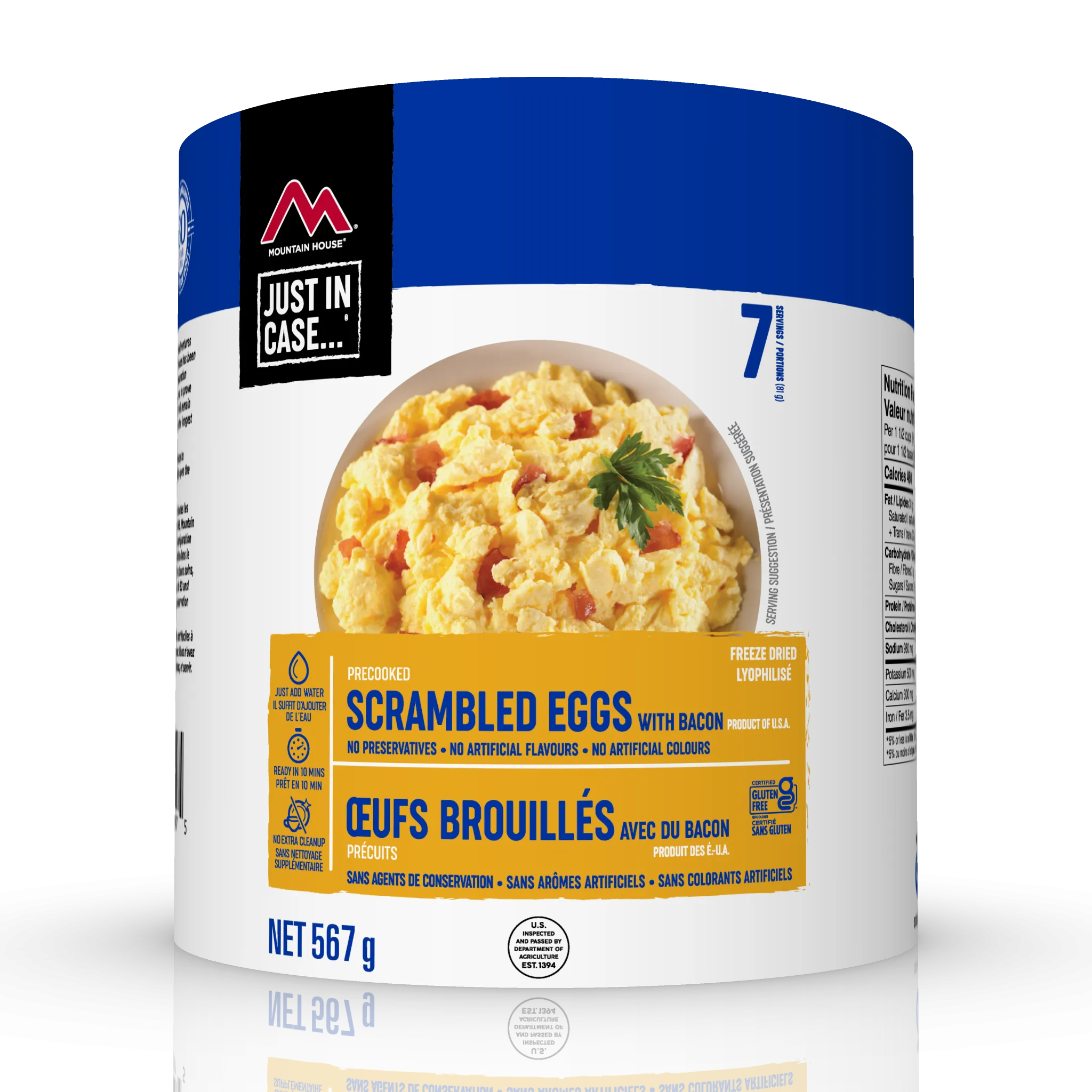 Mountain House Scrambled Eggs with Bacon #10 Can (DENTED CAN)