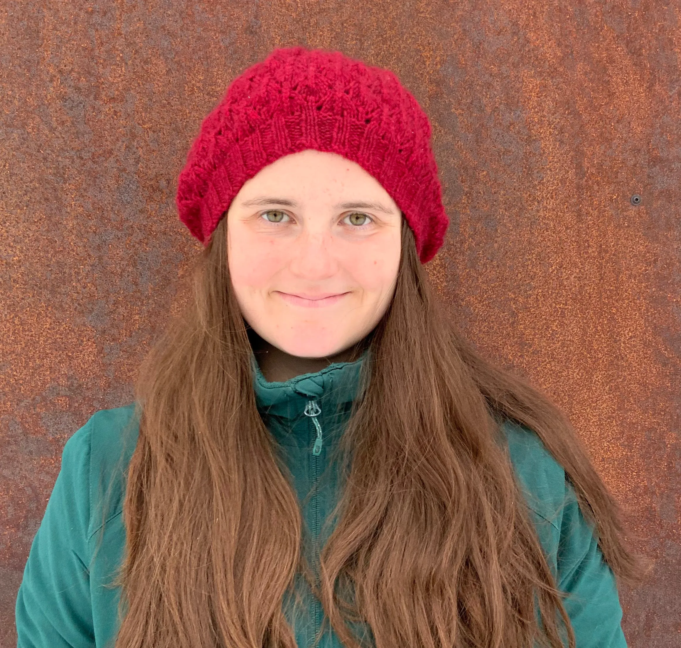 Red Chevron Qiviut Blend Hat