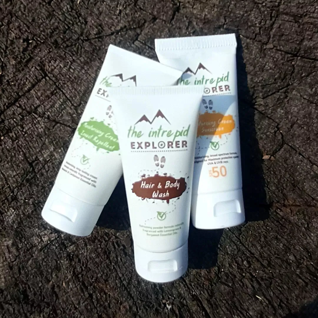 The Intrepid Explorer Travel Size Moisturising SPF 50 Sunscreen 60ml